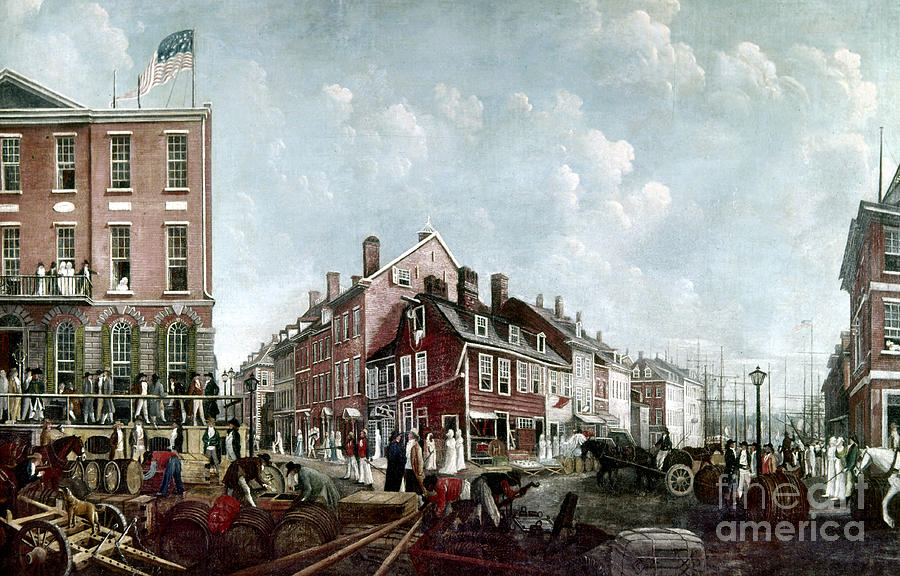 Tontine Coffee House, 1797 Painting by Granger