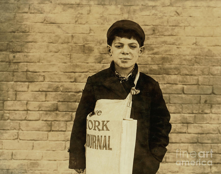 Tony Casale known as Bologna aged 11 Photograph by Lewis Wickes Hine
