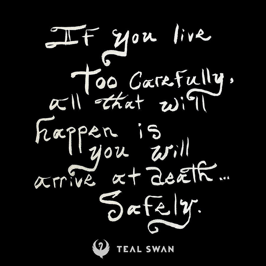 Too Careful Quote by Teal Eye Print Store Too Careful Quote by Teal Eye Print Store