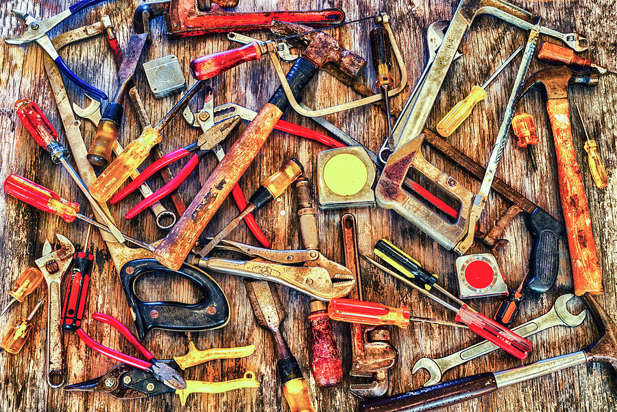 Tools In Color Photograph by Joseph S Giacalone