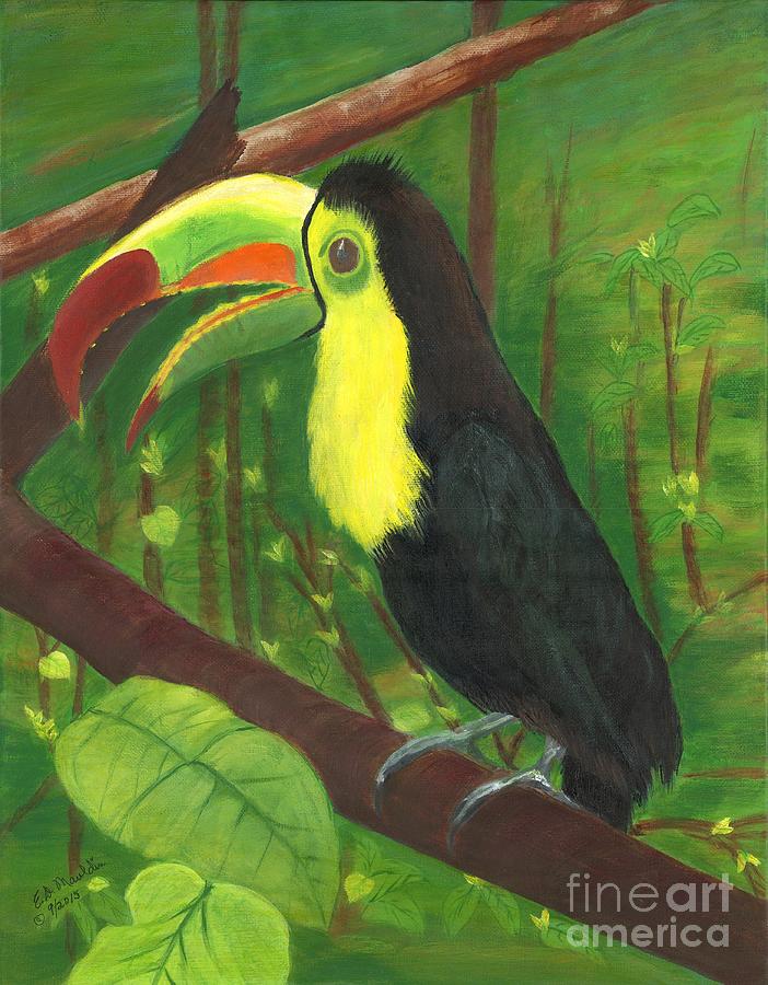 Toot Toot Toucan Painting by Elizabeth Dale Mauldin