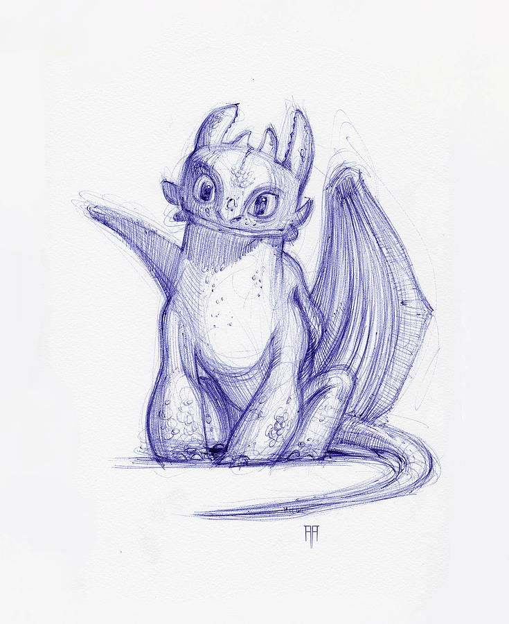 A Drawing Of Toothless