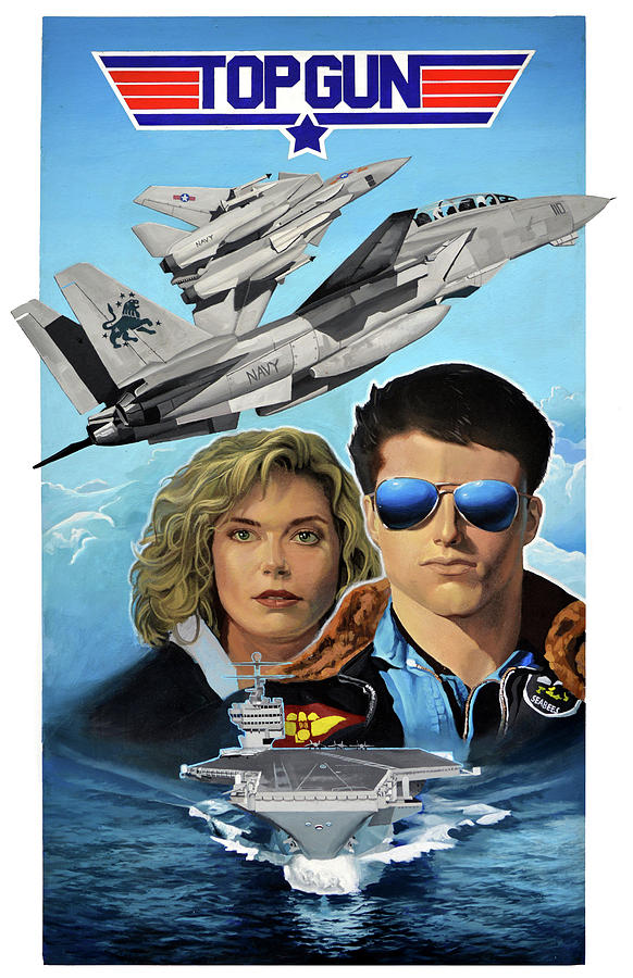 TOP GUN movie poster Painting by Atanasov Art - Pixels Merch
