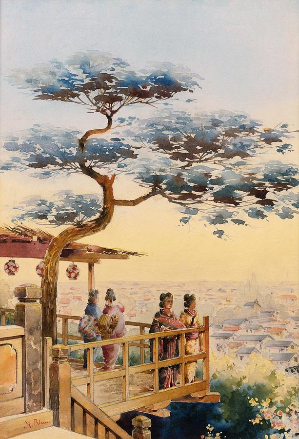 Robert Frederick Blum Painting - Top Quality Art - EDO JAPAN by Robert Frederick Blum