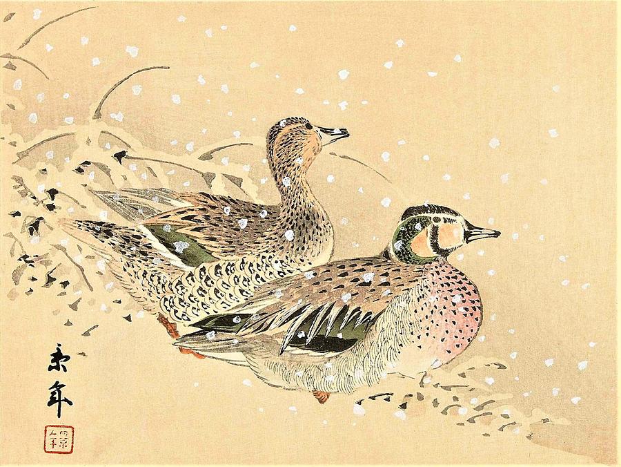 Bird Painting - Top Quality Art - Keinen Kachoshokan 12view 12 by Imao Keinen