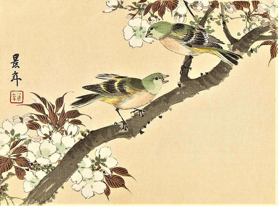 Bird Painting - Top Quality Art - Keinen Kachoshokan 12view 2 by Imao Keinen
