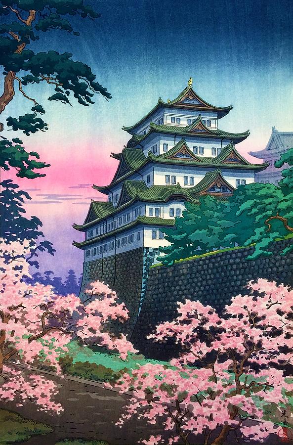 Castle Painting - Top Quality Art - Nagoya Castle by Tsuchiya Koitsu