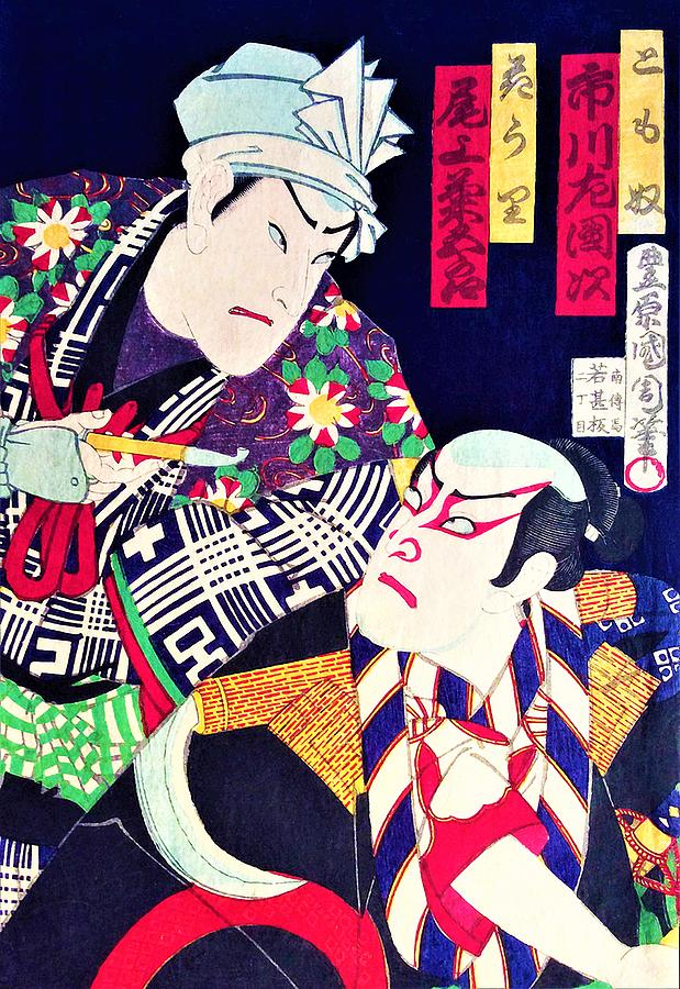 Top Quality Art - Onoe Kikugoro-Ichikawa Sadanji Painting by Toyohara ...