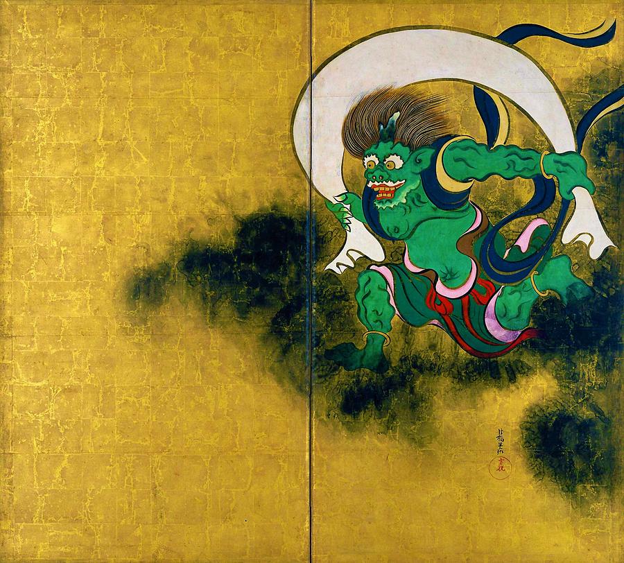 Top Quality Art - Wind God and Thunder God - Wind God Digital Art by Ogata Korin