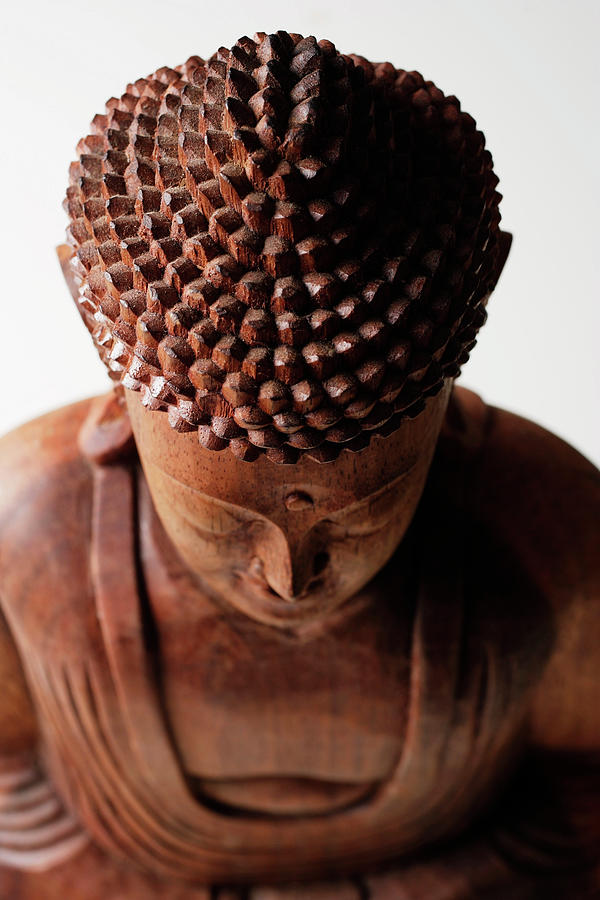 Top View Of Carved Wooden Buddha Photograph by Asia Images