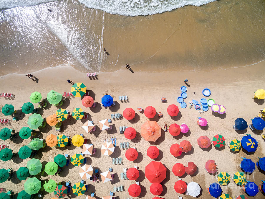 Joao Photograph - Top View Of Umbrellas In A Beach by Gustavo Frazao Joao Photograph - Top View Of Umbrellas In A Beach by Gustavo Frazao