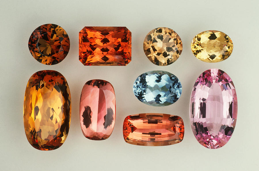 Topaz Gemstones Photograph by Joel E. Arem
