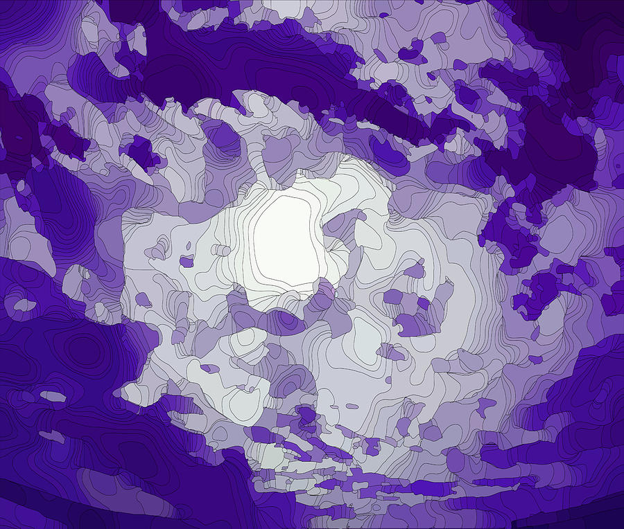 Topographic Cloud 17 In Purple Digital Art By Jason Cozy Pixels 8774