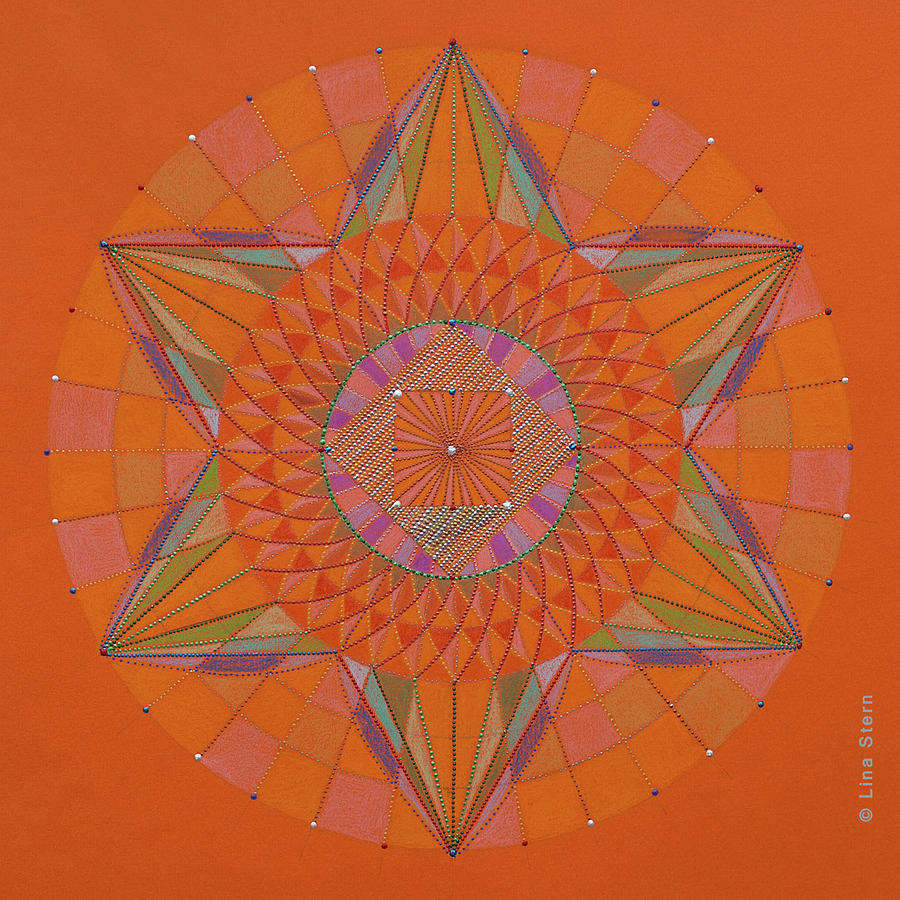 Mandala Drawing - Tornade Charment by Lina Stern