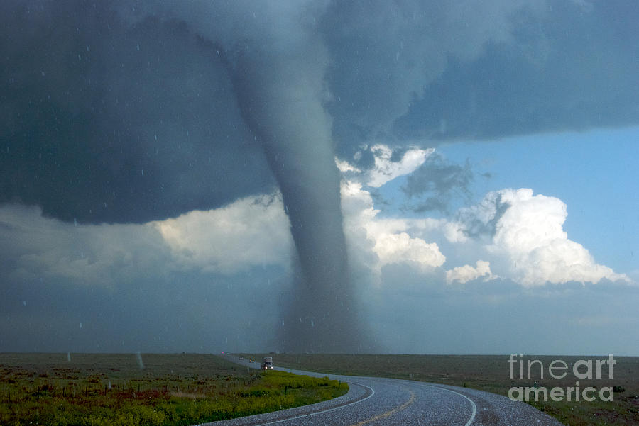 Tornado Photograph - Tornado And Large Hail Near The by Todd Shoemake Tornado Photograph - Tornado And Large Hail Near The by Todd Shoemake