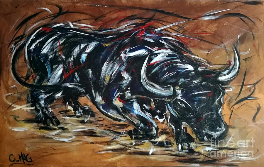 Toro Macho Painting by Magali Cambon - Fine Art America