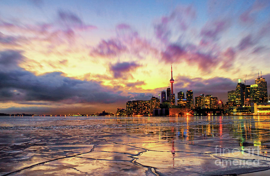 Toronto Harbour Ice Photograph by Charline Xia