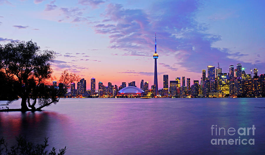 Toronto Skyline At Dusk Photograph by Charline Xia
