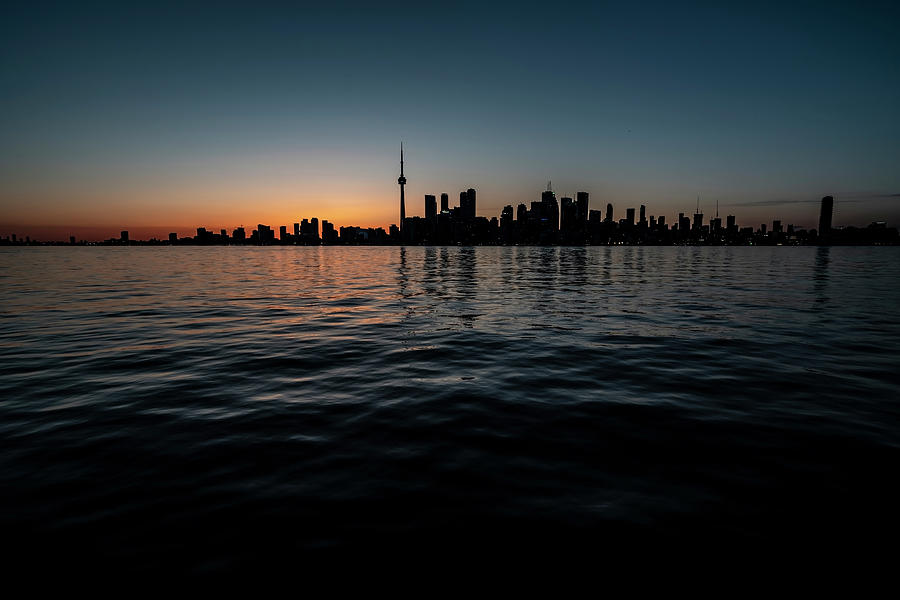 Toronto skyline at dusk  Photograph by Sven Brogren