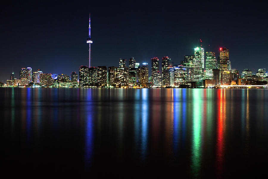 Toronto Skyline At Night Photograph by Tyler Hayward