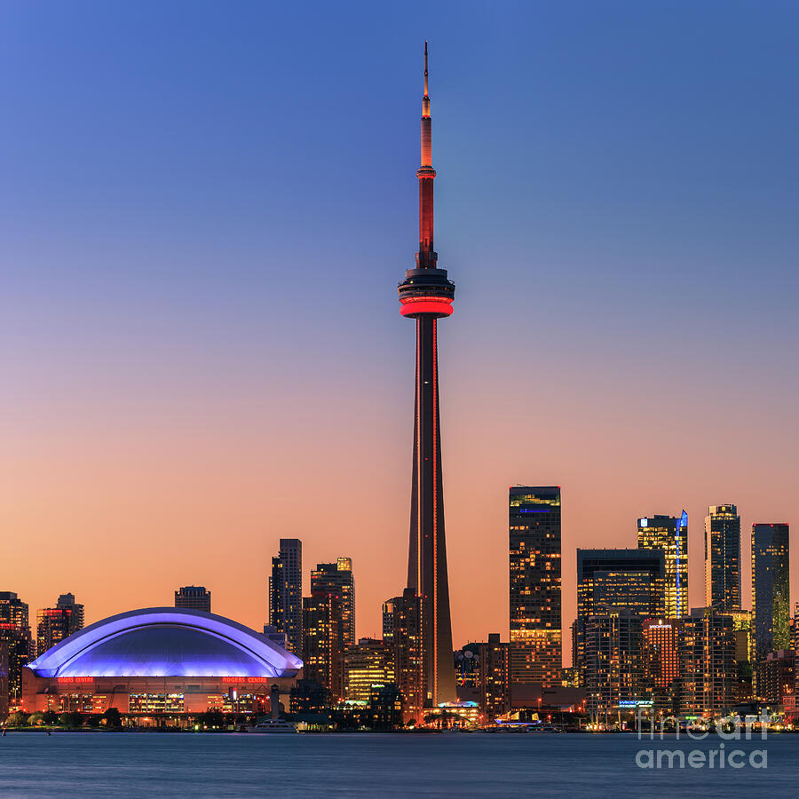 Toronto Skyline at sunset Photograph by Henk Meijer Photography