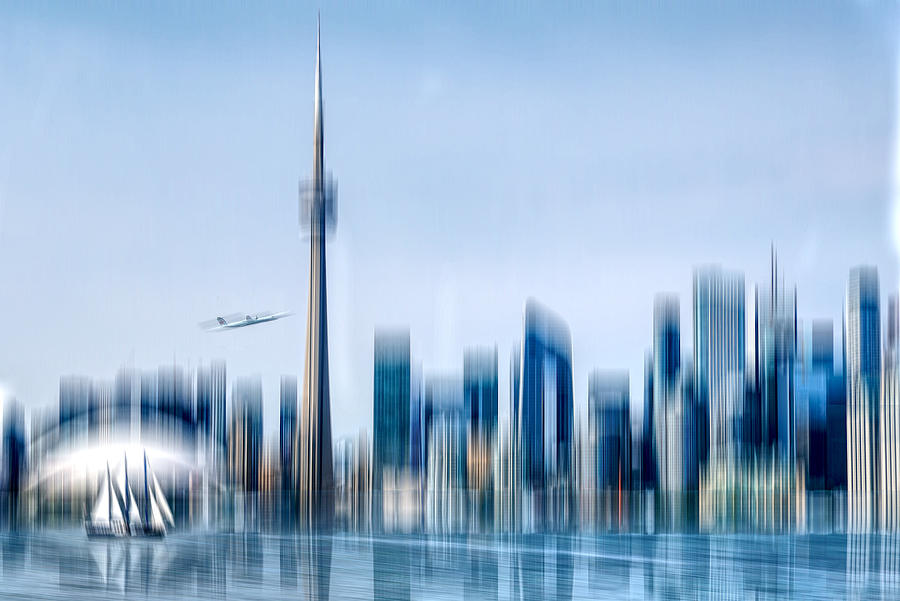 Impressionism Photograph - Toronto Skyline by Gregor Szalay