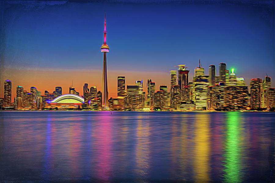 Toronto Skyline Painting Painting by Peter Zicherman