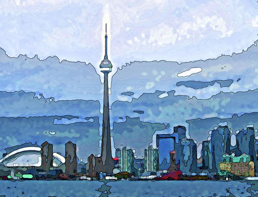 Toronto Skyline Pop Art Photograph