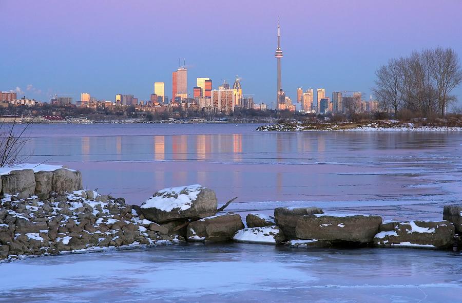 Toronto Winter Skyline Photograph by Larry Herscovitch