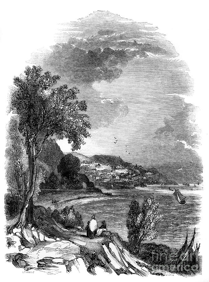 Torquay, Devon, 19th Century.artist J Drawing by Print Collector