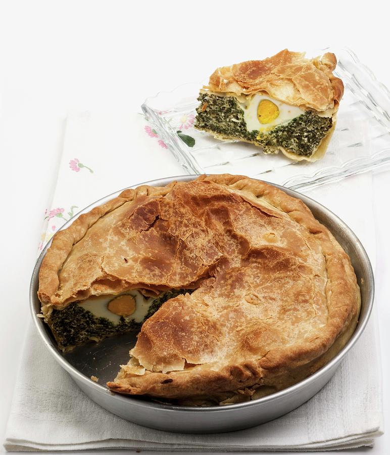Torta Pasqualina spinach And Egg Pie, Italy For Easter Photograph by Paolo Della Corte