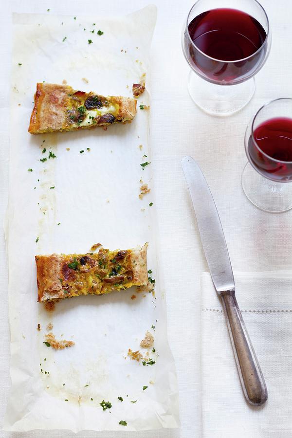 Torta Rustica savoury Cake With Mushrooms And Scamorza Cheese, Italy Photograph by Sjoberg, Marie