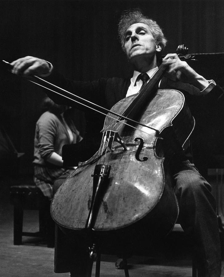 Tortelier Playing Photograph by Erich Auerbach