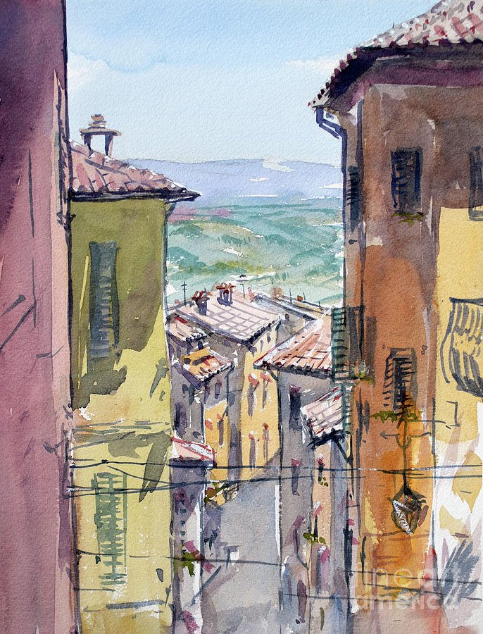 Toscana Painting - Toscana roofs by Igal Kogan Toscana Painting - Toscana roofs by Igal Kogan