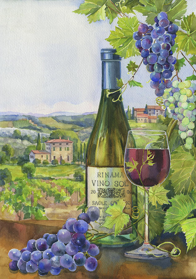 Wine Painting - Toscana by Zpr Int?l