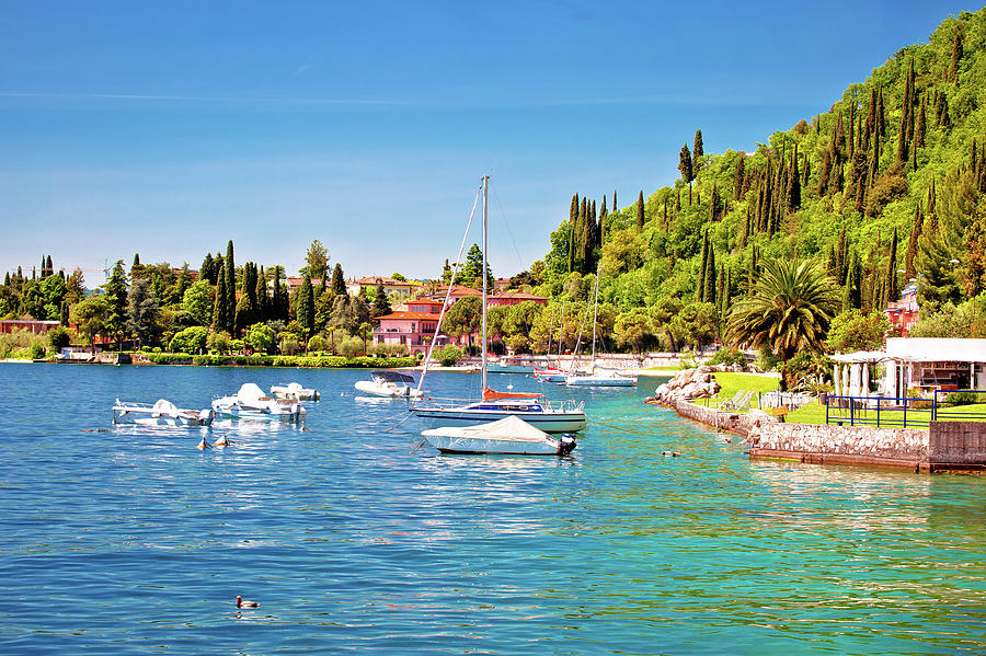 Toscolarno Maderno waterfront view on Garda lake Photograph by Brch ...