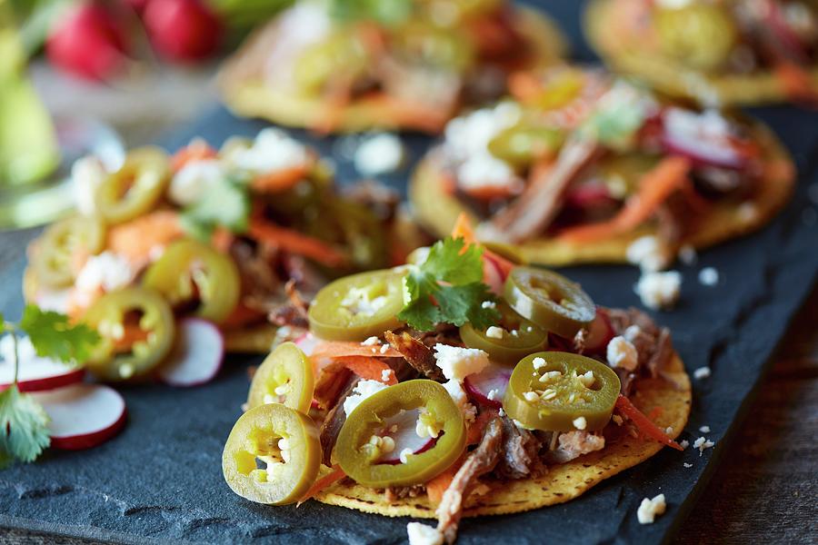 Tostadas Topped With Jalapenos Photograph By Brenda Spaude Pixels