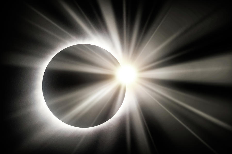 Total Solar Eclipse and Sunstar Photograph by Gregory Ballos