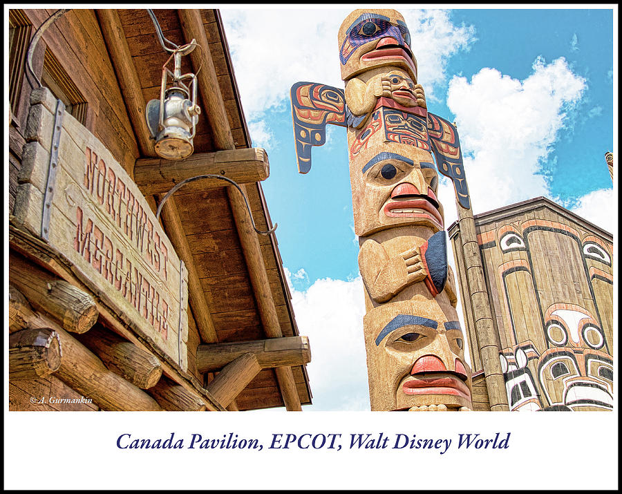 Totem Pole, Canada Pavilion, EPCOT, Walt Disney World Photograph by A Macarthur Gurmankin