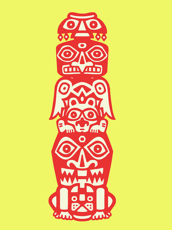 Totem Pole Drawing by CSA Images Fine Art America