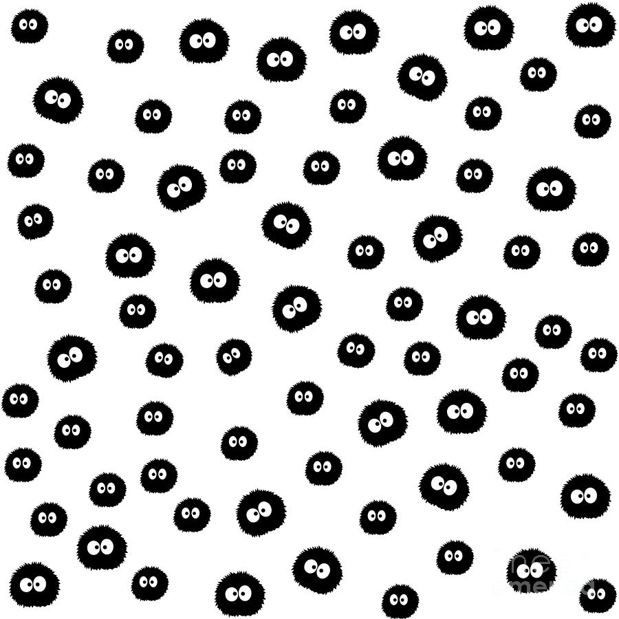 Totoro - Soot Sprites Pattern Digital Art by Valentina Hramov - Pixels