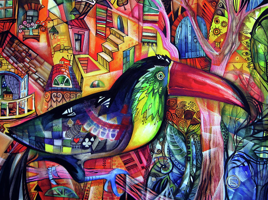 Toucan Painting - Toucan by Oxana Zaika