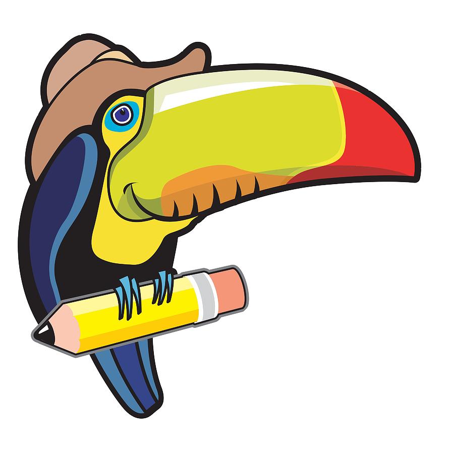 Toucan perched on pencil by Gene Bollig Toucan perched on pencil by Gene Bollig