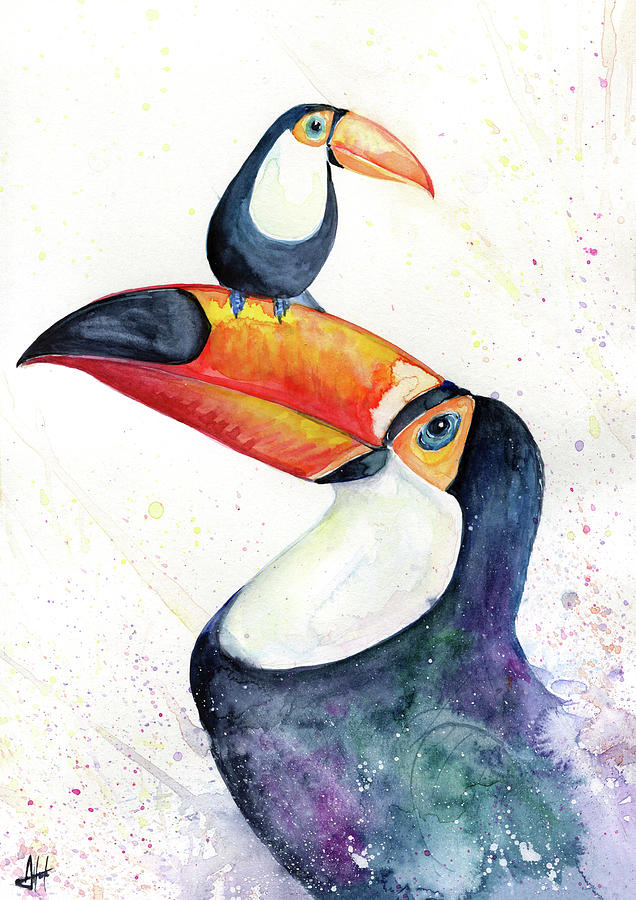 Bird Painting - Toucan Play That Game by Marc Allante