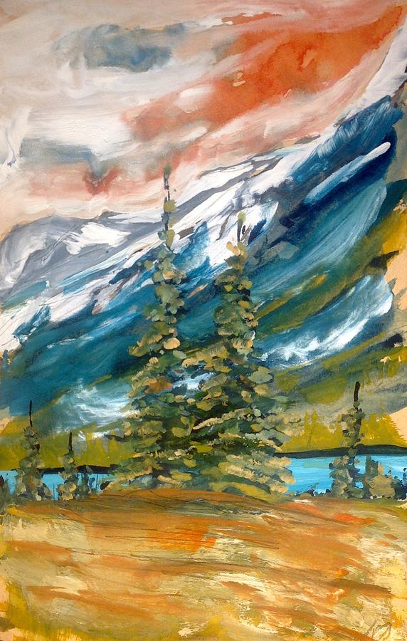 Touch of Warmth Over The Moutains Painting by Desmond Raymond