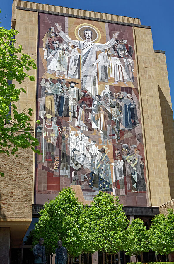 Touchdown Jesus Mural 1964 Photograph by Sally Weigand