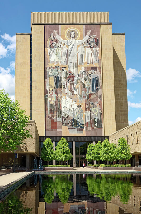 Touchdown Jesus Mural Photograph by Sally Weigand