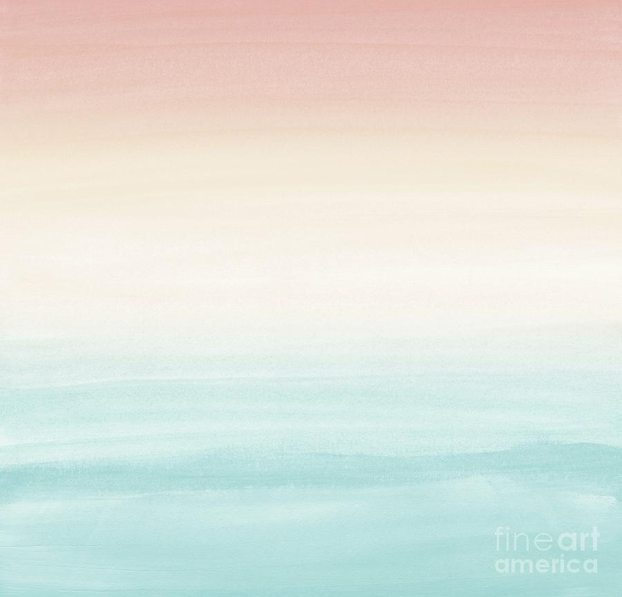Abstract Pastel - Touching Watercolor Abstract Beach Dream #3 #painting #decor #art  by Anitas and Bellas Art