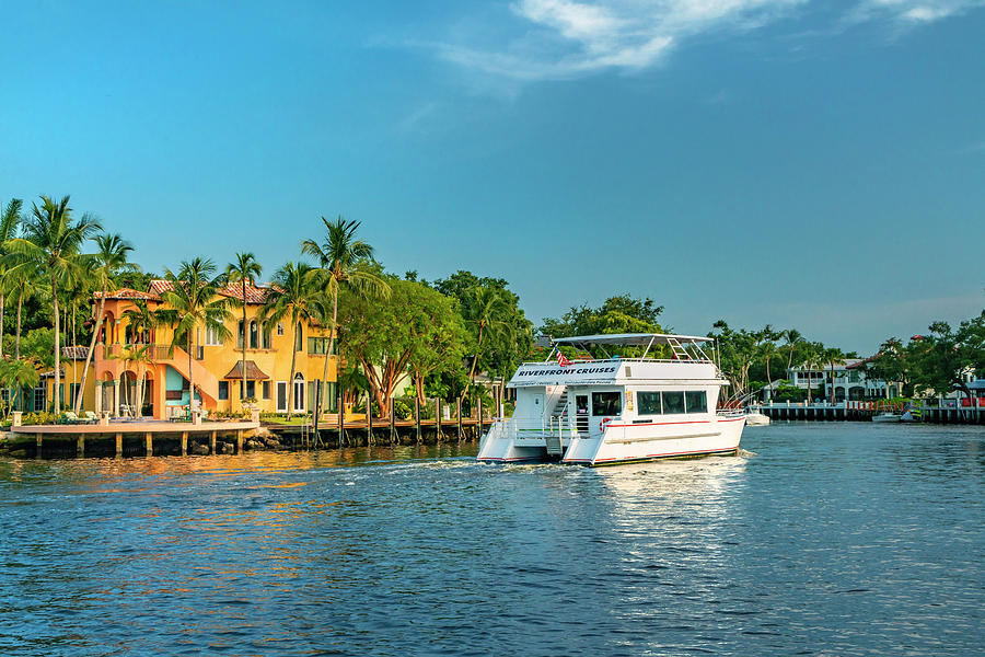 Tour Boat, Fort Lauderdale, Fl Digital Art by Laura Zeid