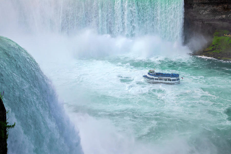 Tour Boat, Niagara Falls, New York Digital Art by Claudia Uripos